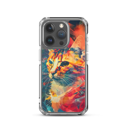 Pop Art Cat in Rosenquist Style iPhone Case