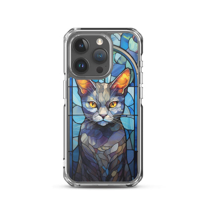 Stained Glass Cat #2 iPhone Case