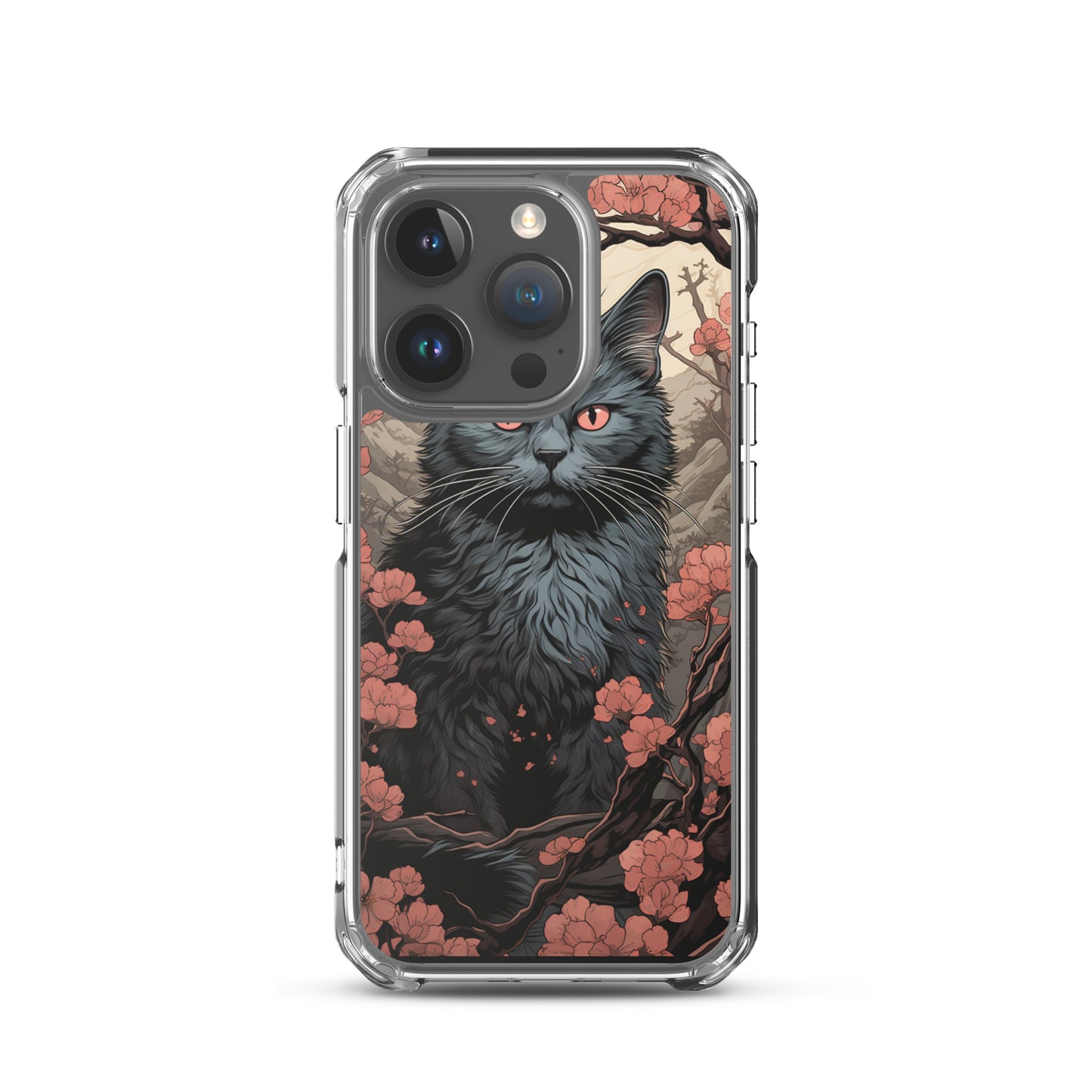 Ukiyo-e Style Gray Cat iPhone Case