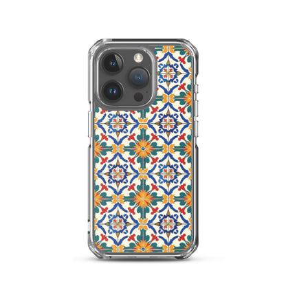 iPhone Case Colorful Yellow & Green Mediterranean Tiles