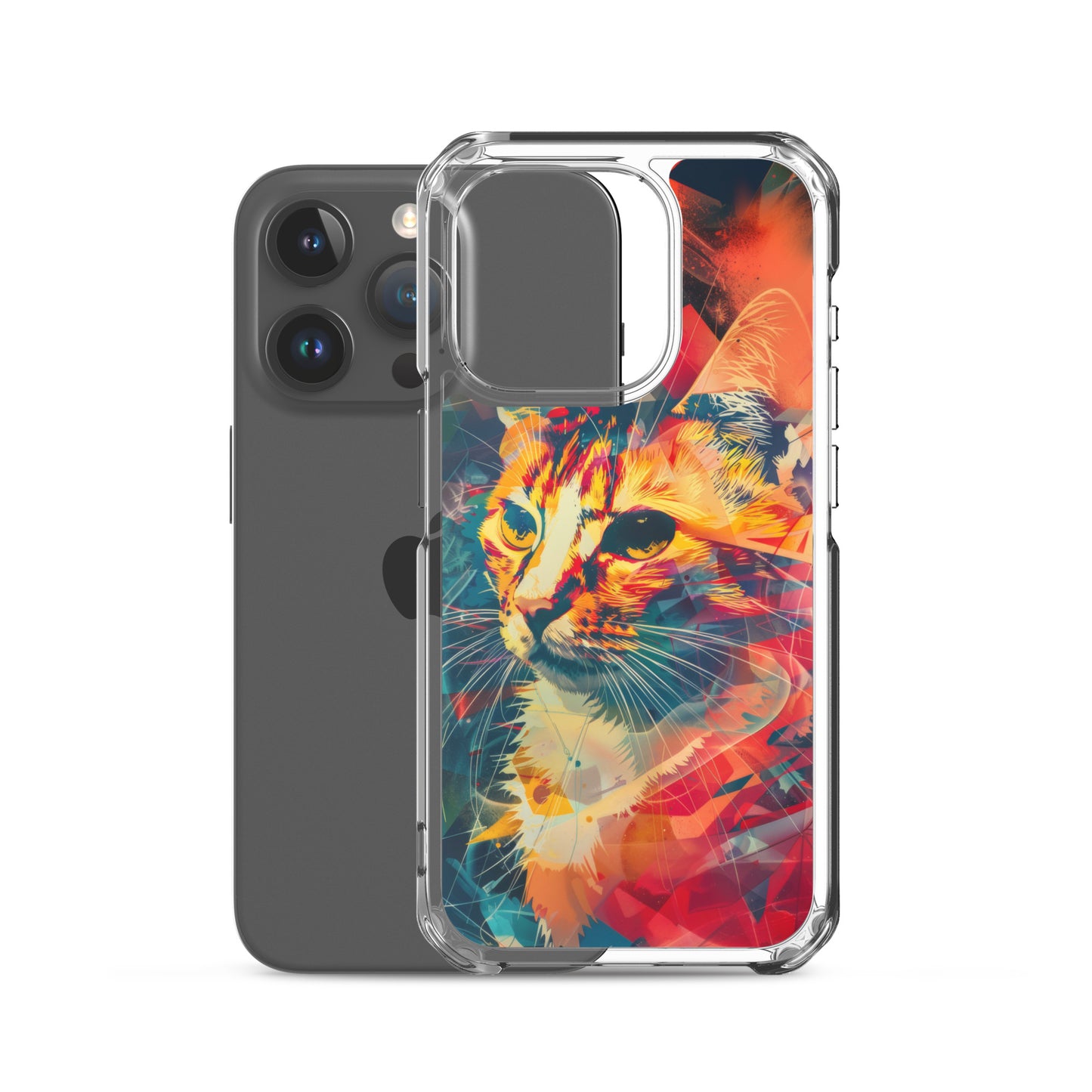 Pop Art Cat in Rosenquist Style iPhone Case