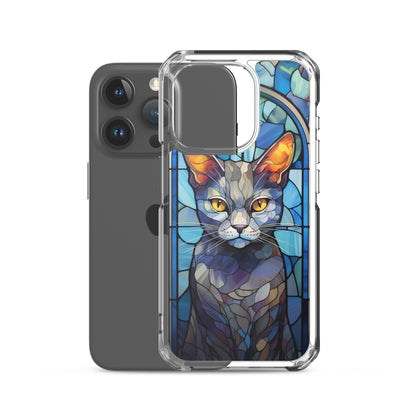 Stained Glass Cat #2 iPhone Case