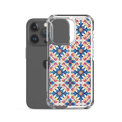 iPhone Case Talavera Tiles Blue and Red