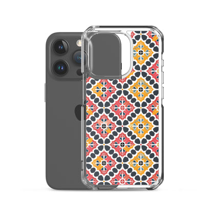 iPhone Case Colorful Spanish Quatrefoil Pattern