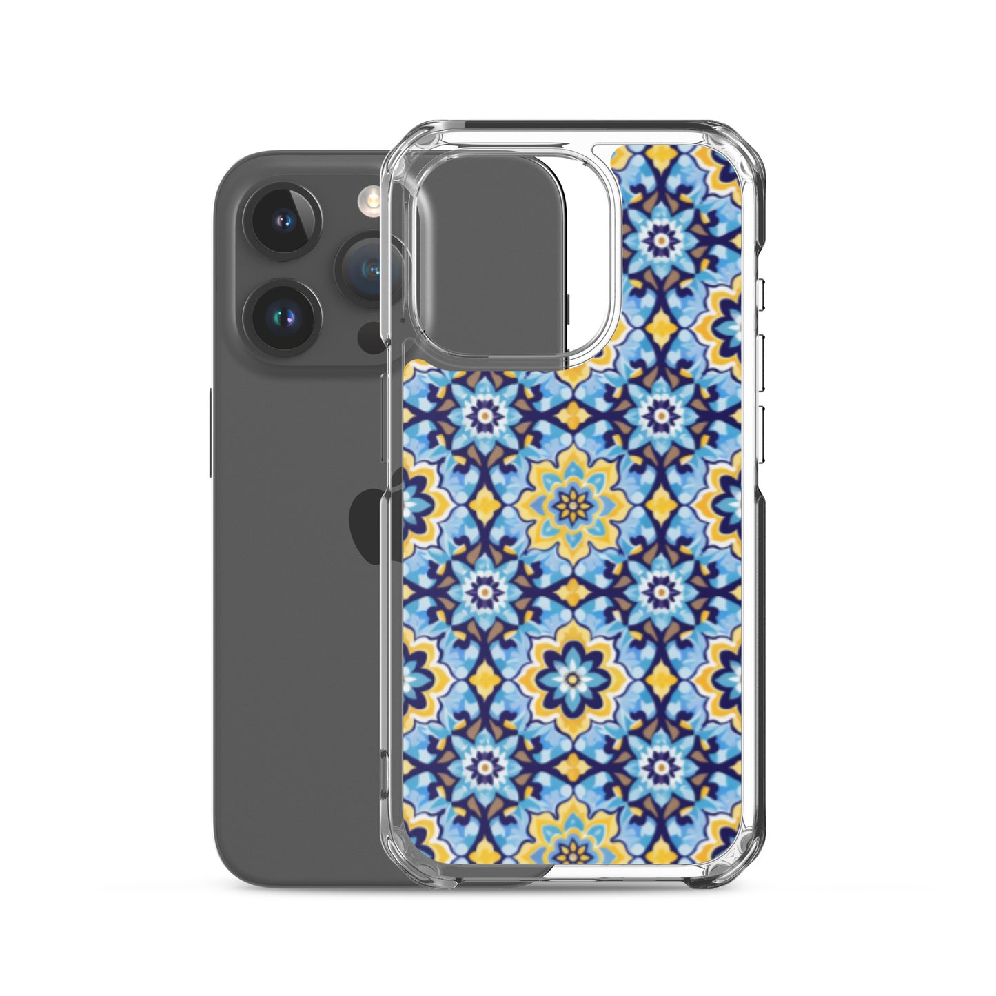 iPhone Case Kashi Tiles Yellow & Light Blue