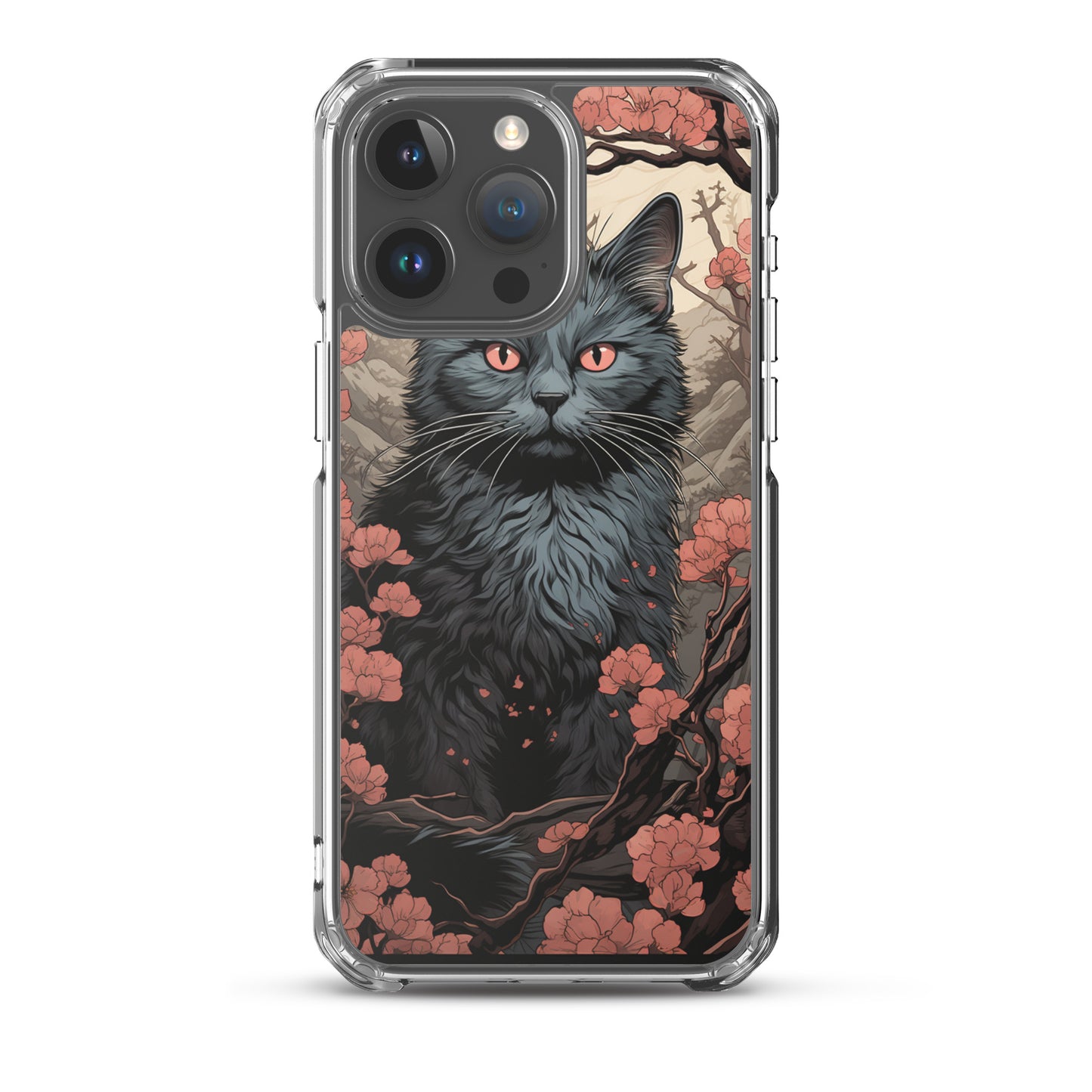 Ukiyo-e Style Gray Cat iPhone Case