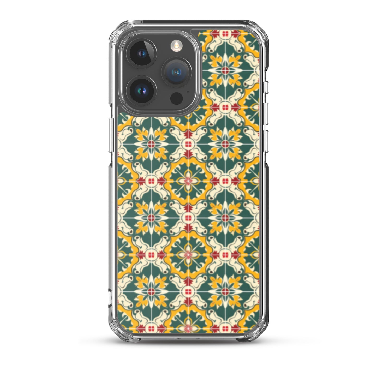 iPhone Case Green Colorful Traditional Maltese Cement Tile Pattern