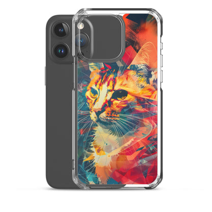 Pop Art Cat in Rosenquist Style iPhone Case