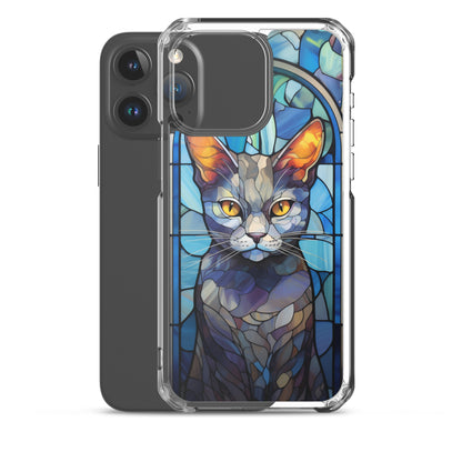 Stained Glass Cat #2 iPhone Case