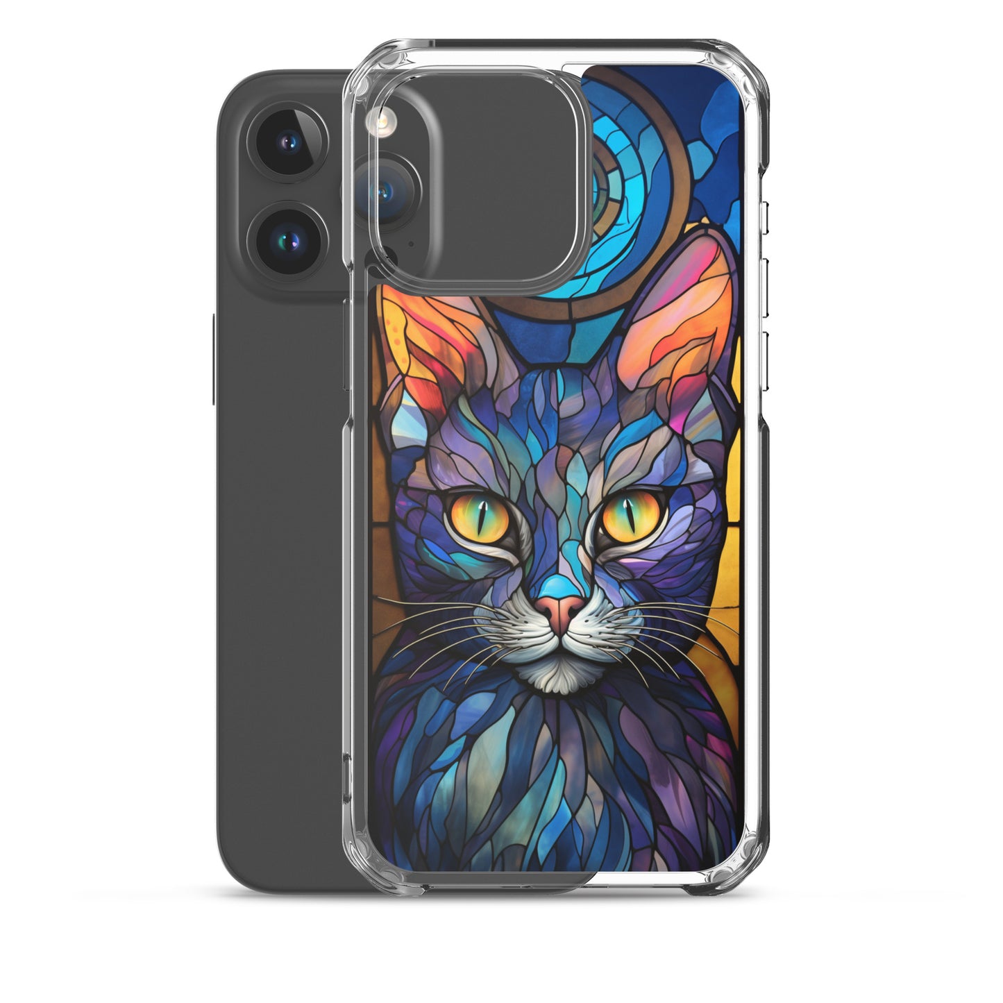 Stained Glass Cat iPhone Case
