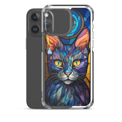 Stained Glass Cat iPhone Case