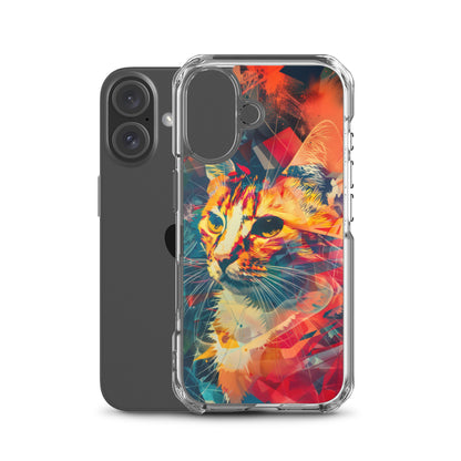 Pop Art Cat in Rosenquist Style iPhone Case