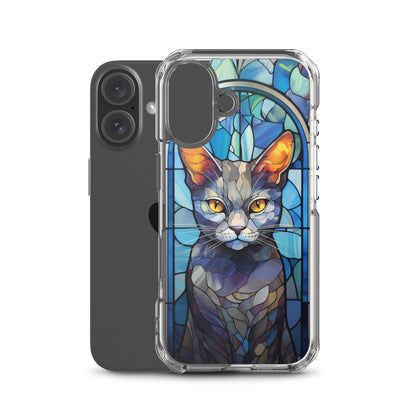 Stained Glass Cat #2 iPhone Case