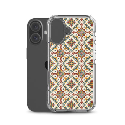 iPhone Case Classic Victorian Tile Red