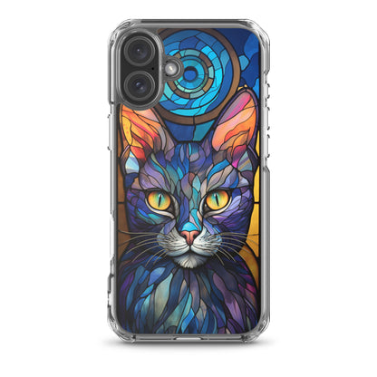 Stained Glass Cat iPhone Case