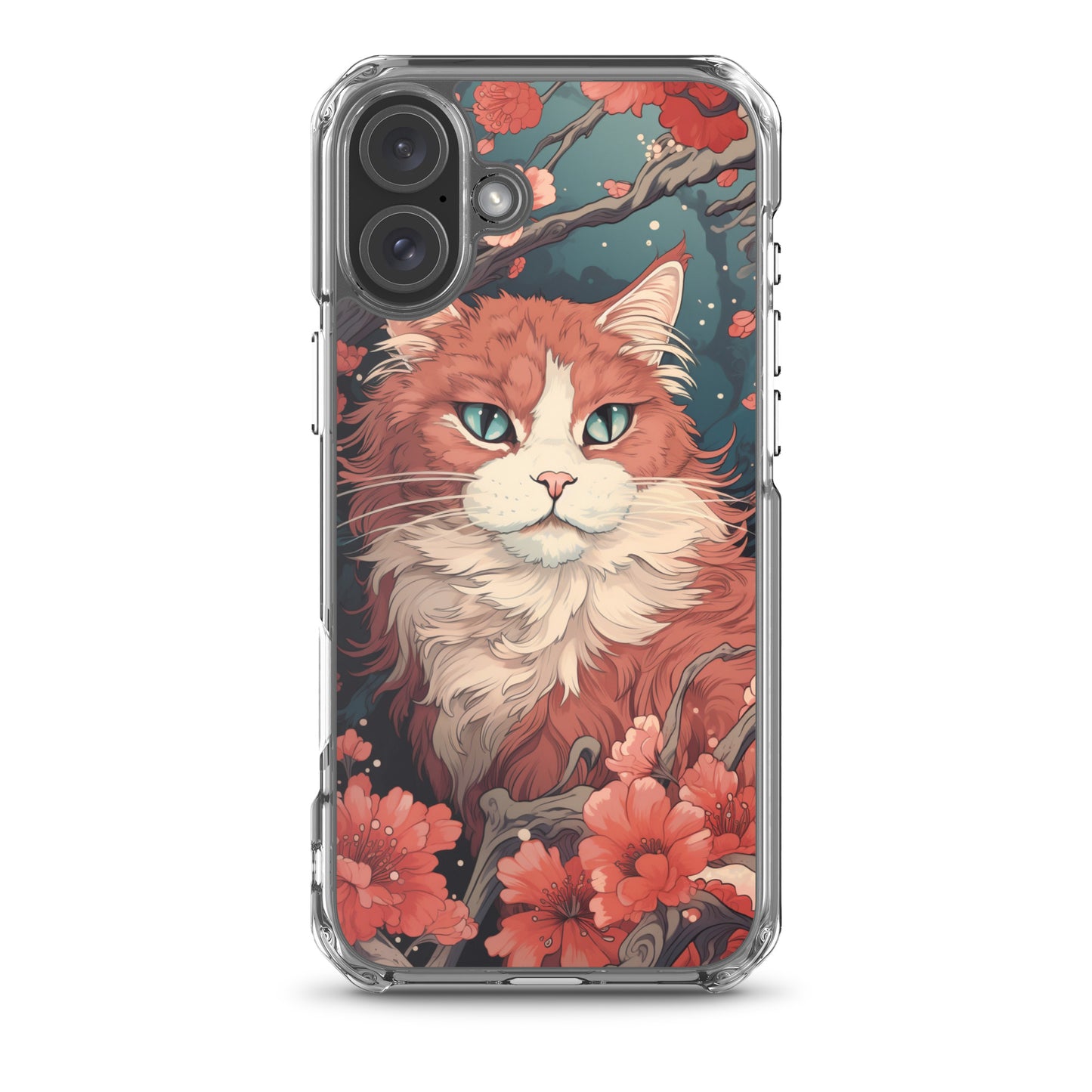 Ukiyo-e Style Orange/White Cat iPhone Case