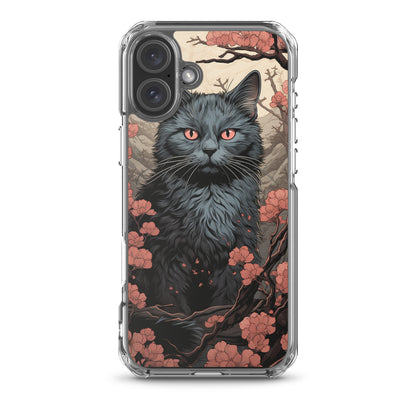 Ukiyo-e Style Gray Cat iPhone Case