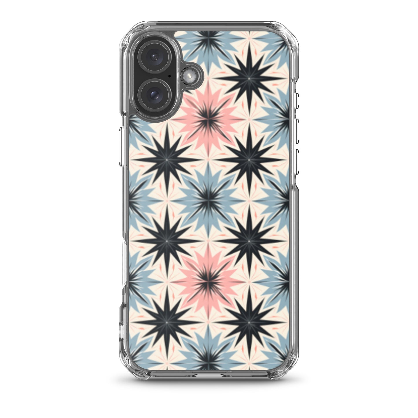 iPhone Case Pink and Blue Pastel Retro Stars