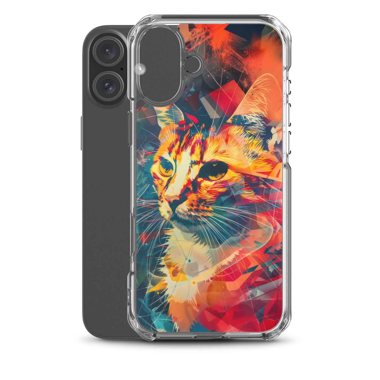 Pop Art Cat in Rosenquist Style iPhone Case