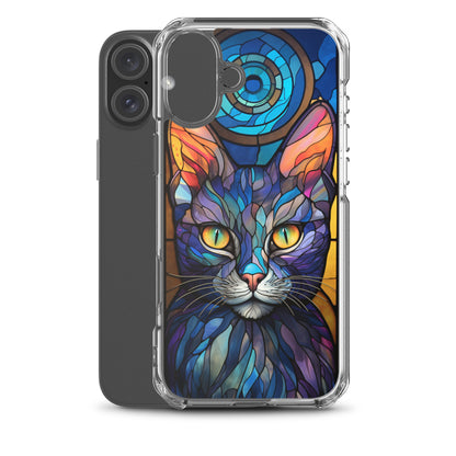 Stained Glass Cat iPhone Case