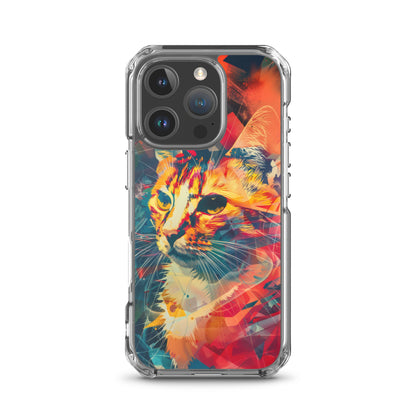 Pop Art Cat in Rosenquist Style iPhone Case