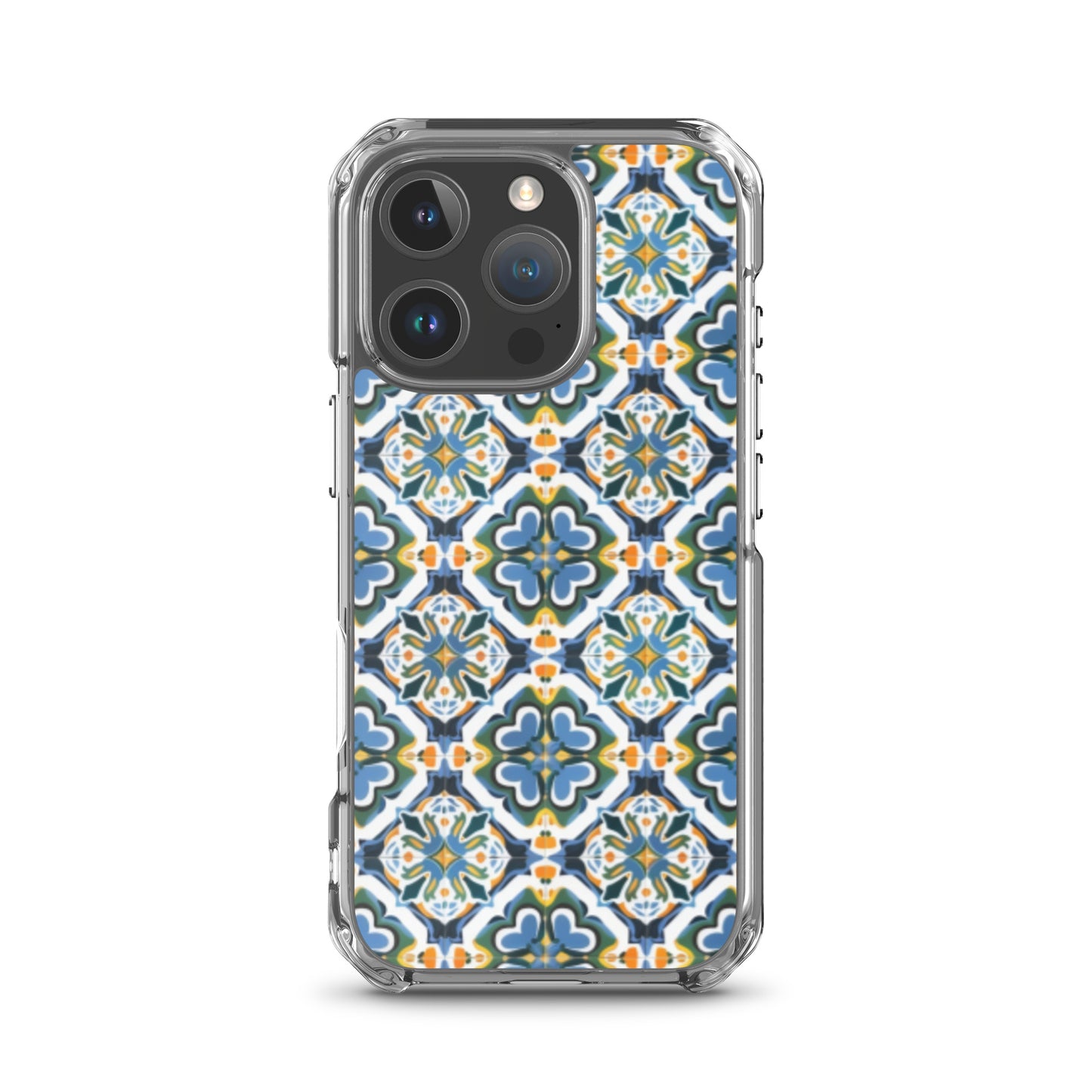 iPhone Case Colorful Andalusian Ceramic Tile Green Blue Orange