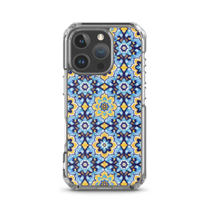 iPhone Case Kashi Tiles Yellow & Light Blue
