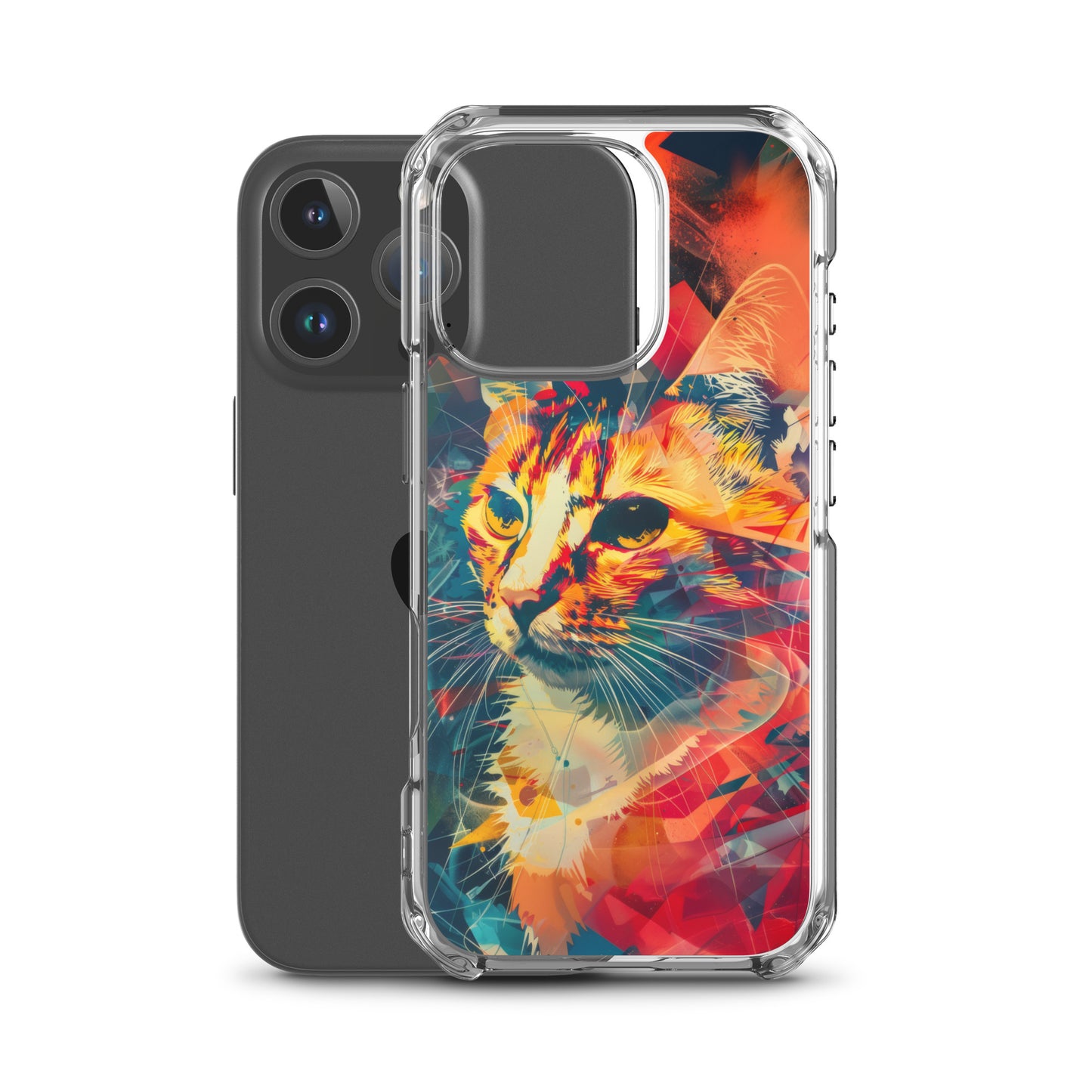 Pop Art Cat in Rosenquist Style iPhone Case