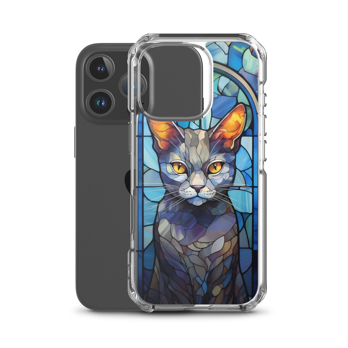 Stained Glass Cat #2 iPhone Case