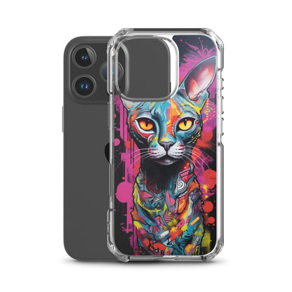 Graffiti Sphynx Cat #2 iPhone Case