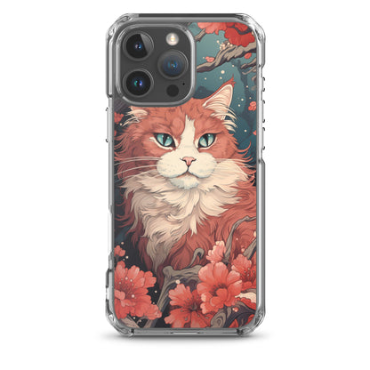 Ukiyo-e Style Orange/White Cat iPhone Case