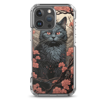 Ukiyo-e Style Gray Cat iPhone Case