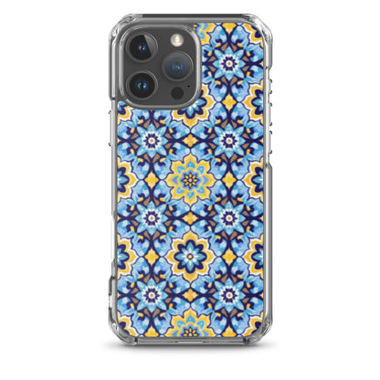 iPhone Case Kashi Tiles Yellow & Light Blue