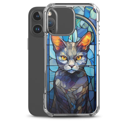 Stained Glass Cat #2 iPhone Case
