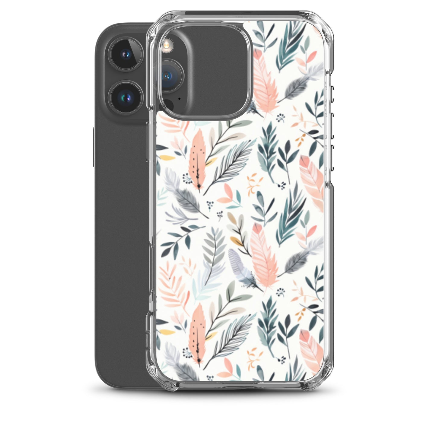 iPhone Case Pastel Feathers & Plants