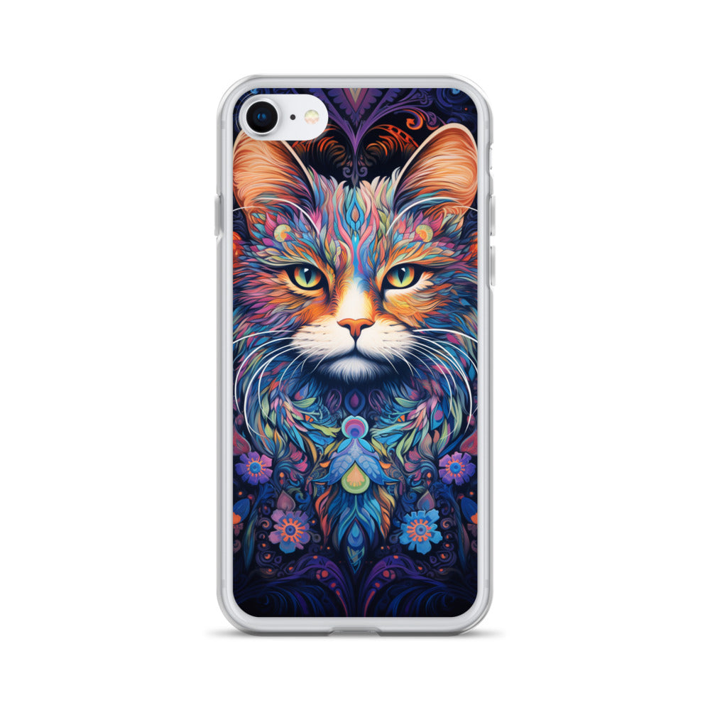 Psychedelic Cat iPhone Case