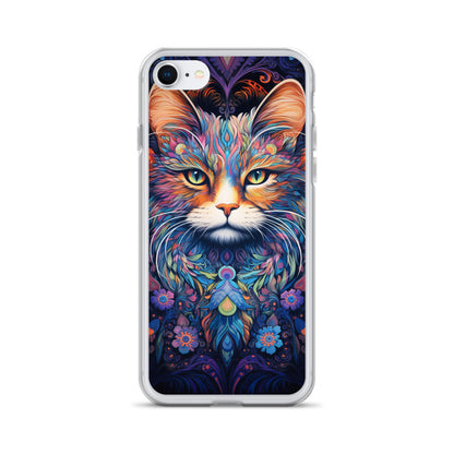 Psychedelic Cat iPhone Case