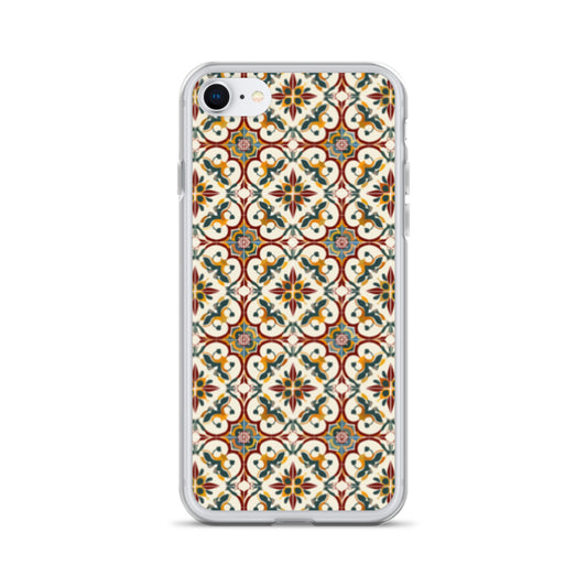 iPhone Case Classic Victorian Tile Red
