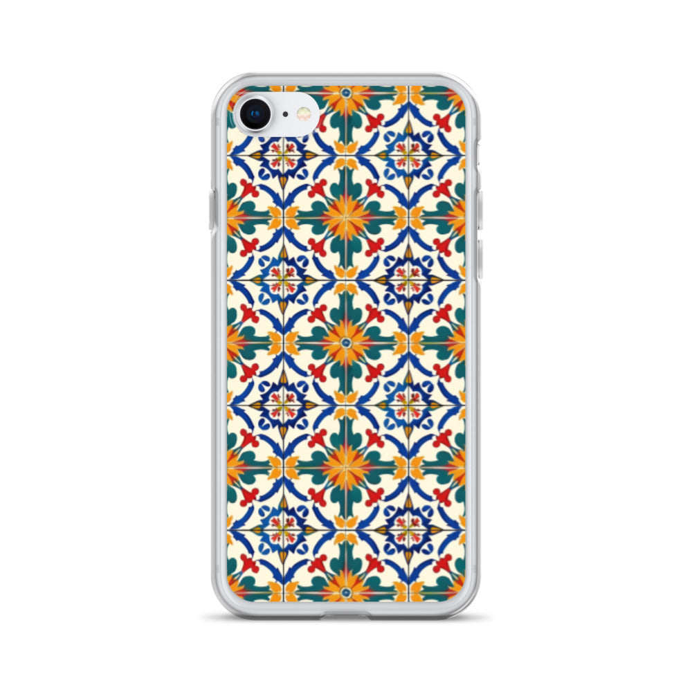 iPhone Case Colorful Yellow & Green Mediterranean Tiles