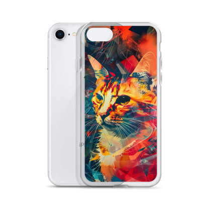 Pop Art Cat in Rosenquist Style iPhone Case