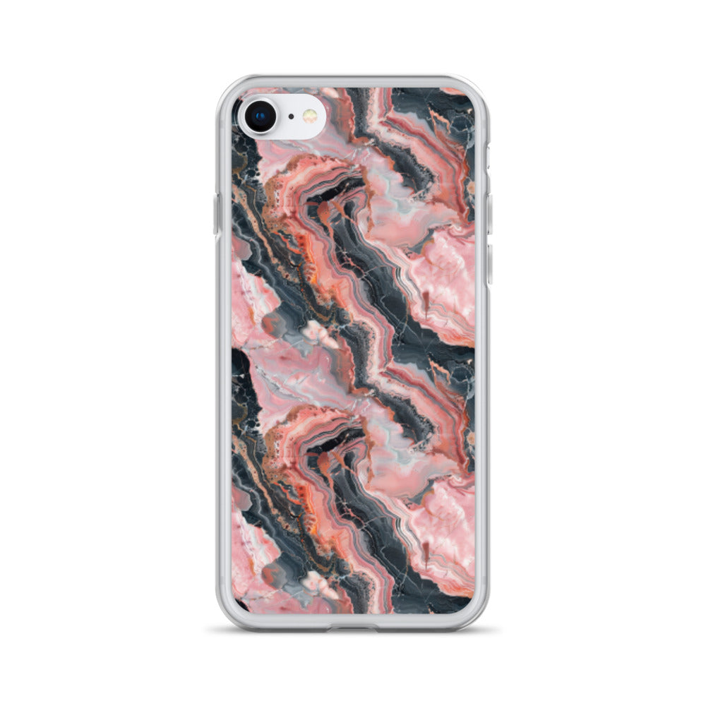 iPhone Case Pink Picasso Marble Pattern