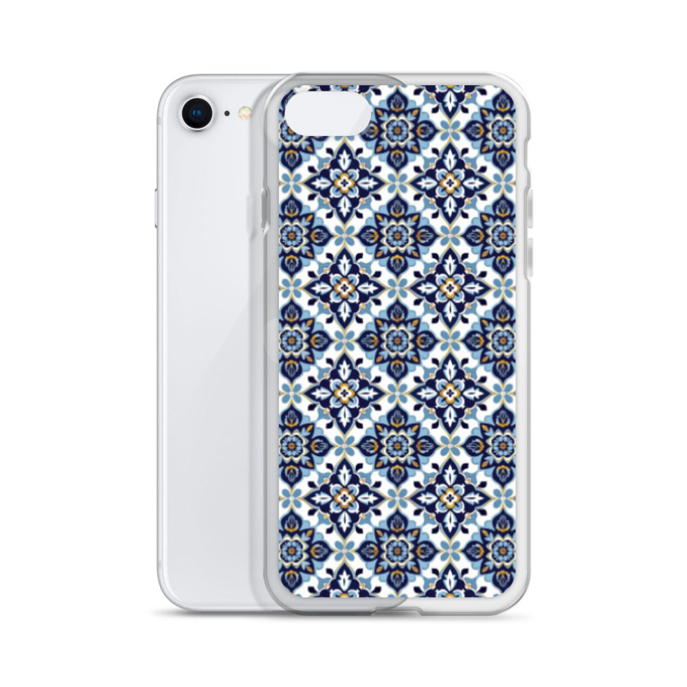 iPhone Case Classic Encaustic Tile Blue