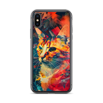 Pop Art Cat in Rosenquist Style iPhone Case