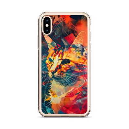 Pop Art Cat in Rosenquist Style iPhone Case