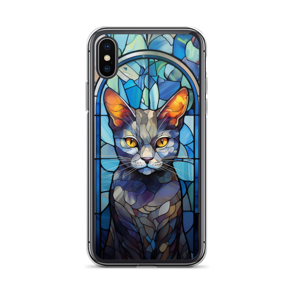 Stained Glass Cat #2 iPhone Case
