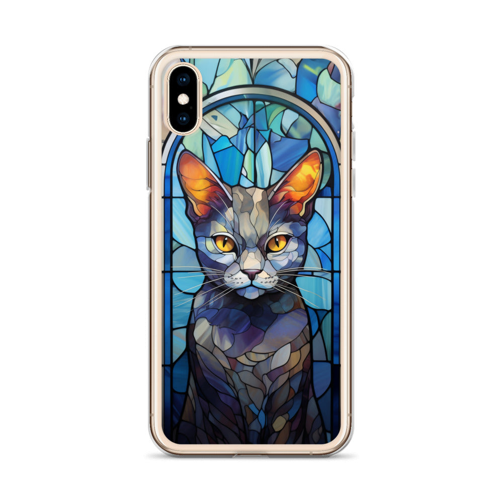 Stained Glass Cat #2 iPhone Case