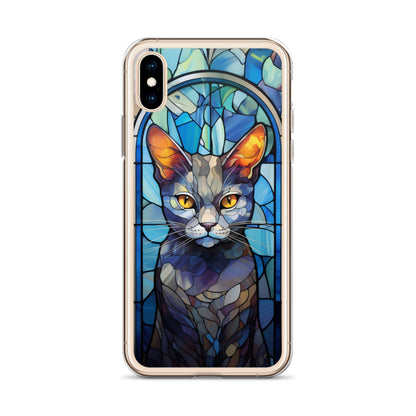 Stained Glass Cat #2 iPhone Case