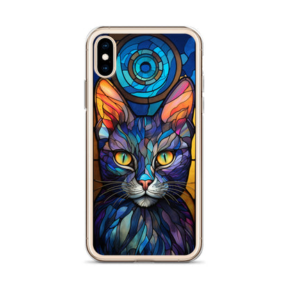 Stained Glass Cat iPhone Case