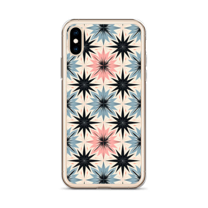 iPhone Case Pink and Blue Pastel Retro Stars