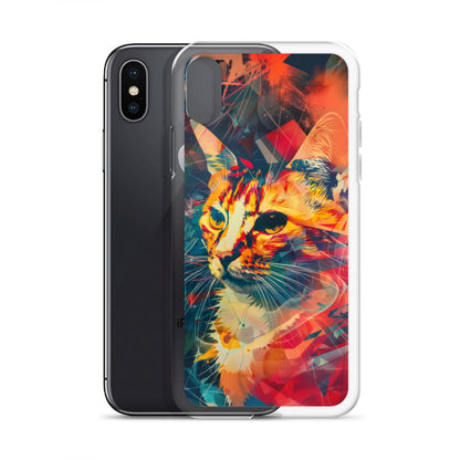 Pop Art Cat in Rosenquist Style iPhone Case